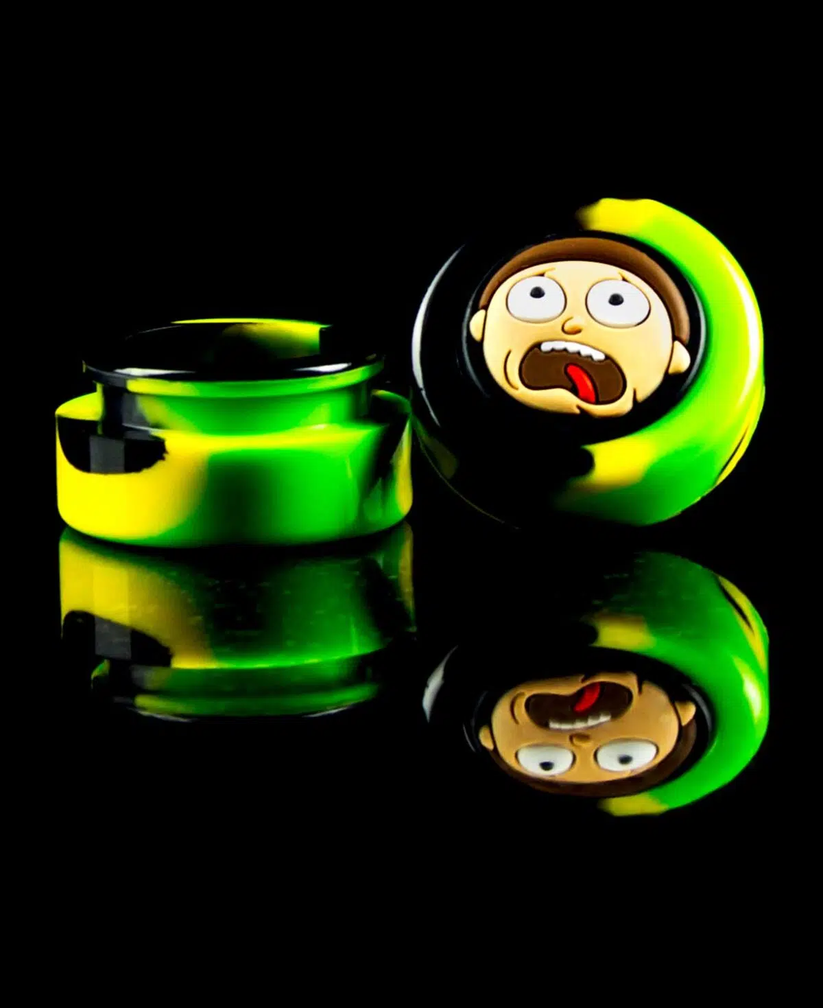 morty dab container made from food grade silicone on black table