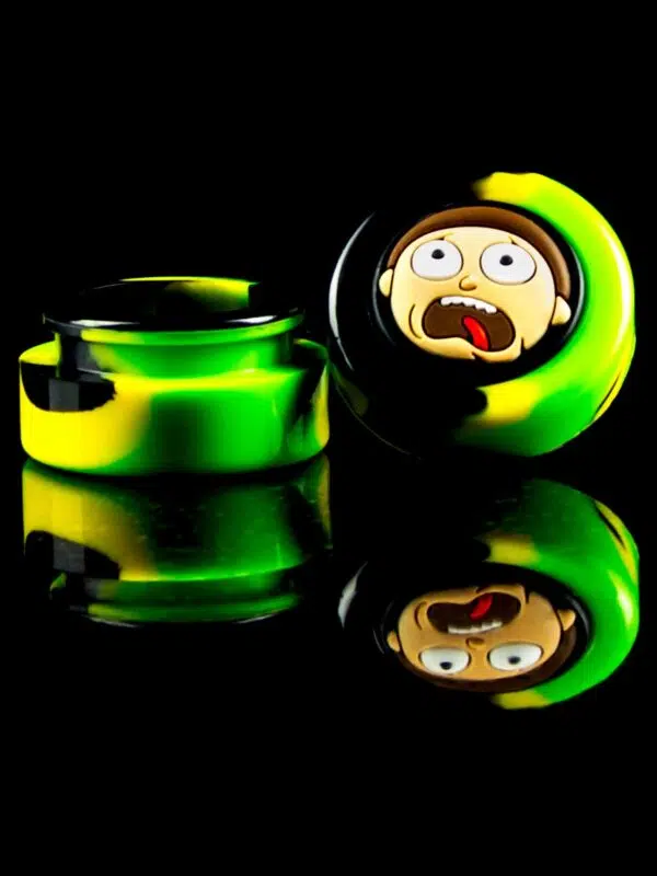 morty dab container made from food grade silicone on black table