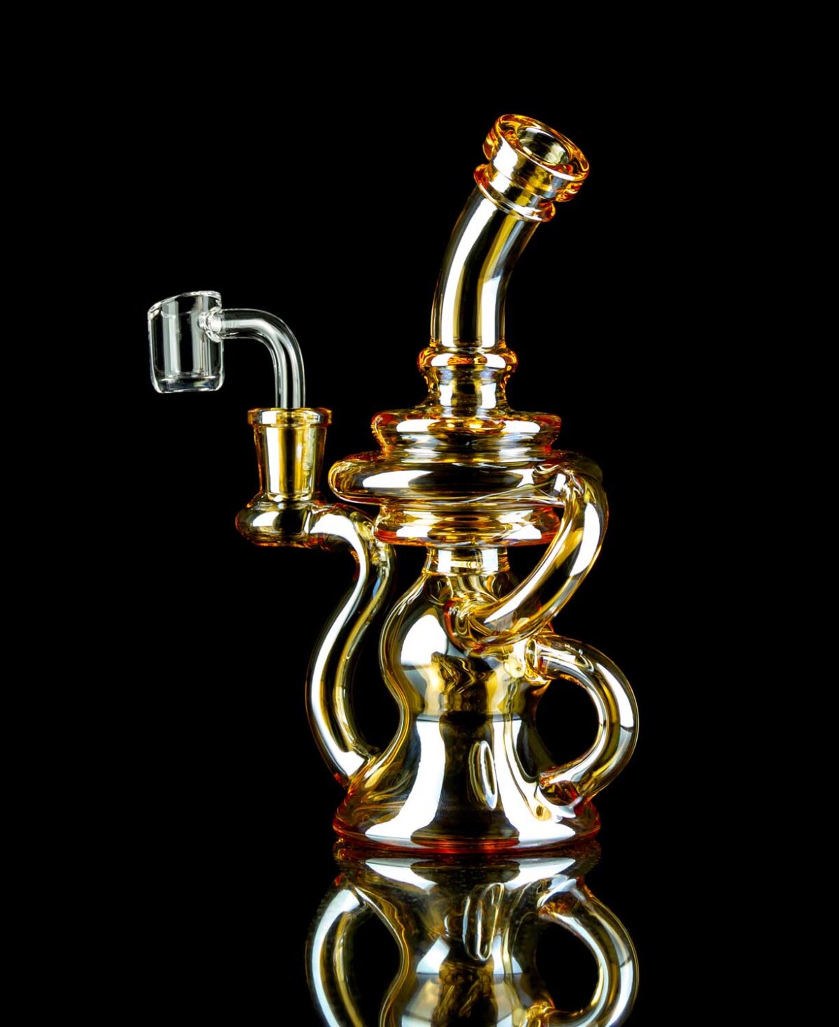 recycling dab rigs with champagne finish