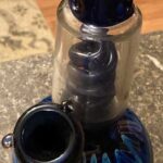 blue percolator bong with coil