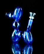 blue bong blown into balloon dog shape