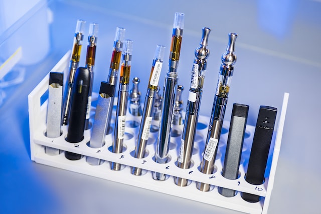 Rack of e-cigs