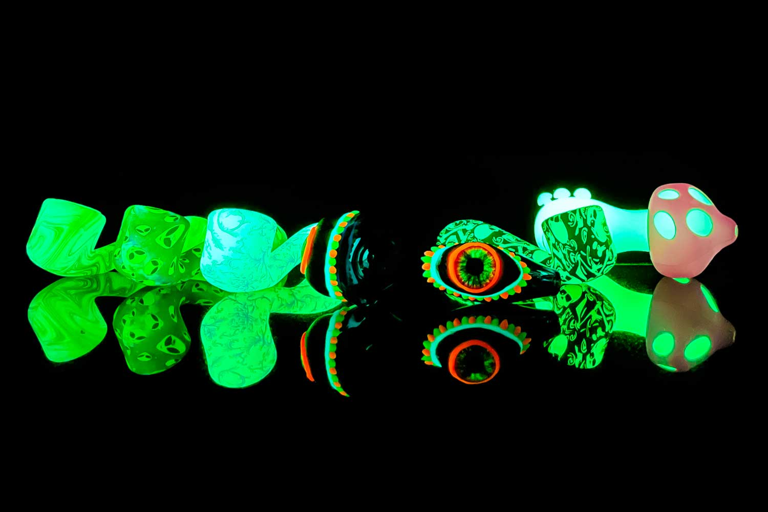 glow in the dark pipes
