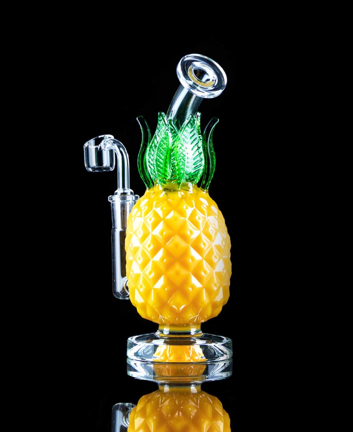pineapple dab rig made from textured glass