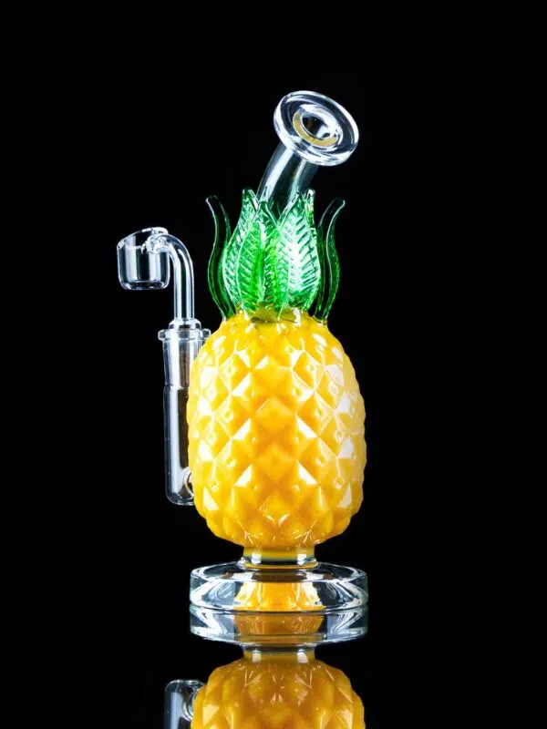 pineapple dab rig made from textured glass