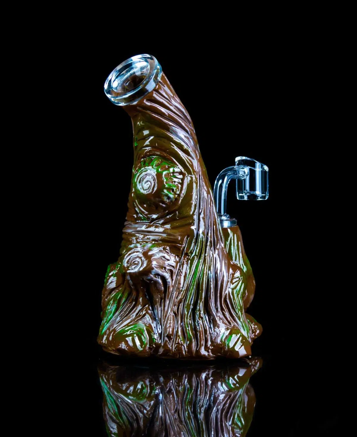 tree dab rig made from borosilicate glass and clay