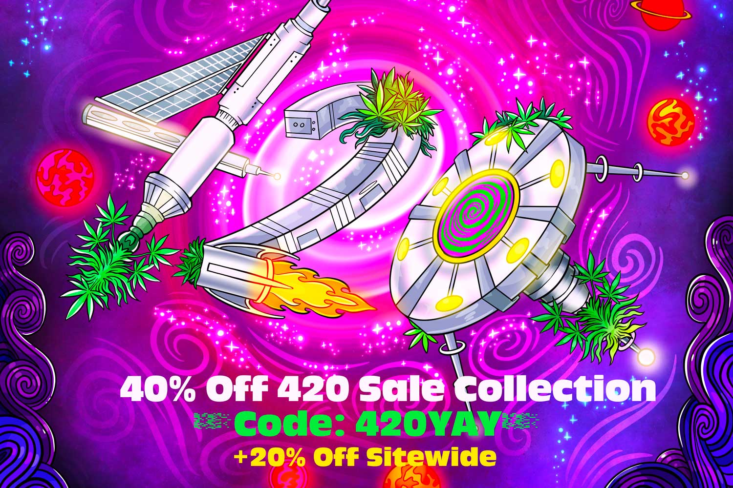 420 sale galaxy design with space station desktop