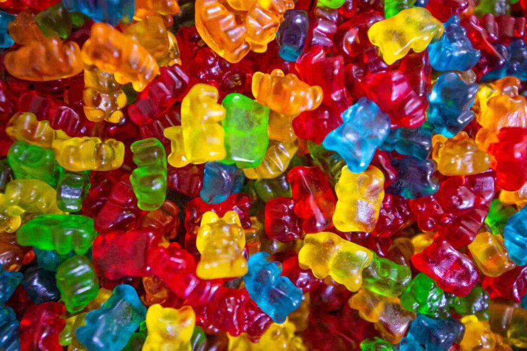 multicolored gummy bears