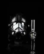 stormtrooper gas mask bong in black