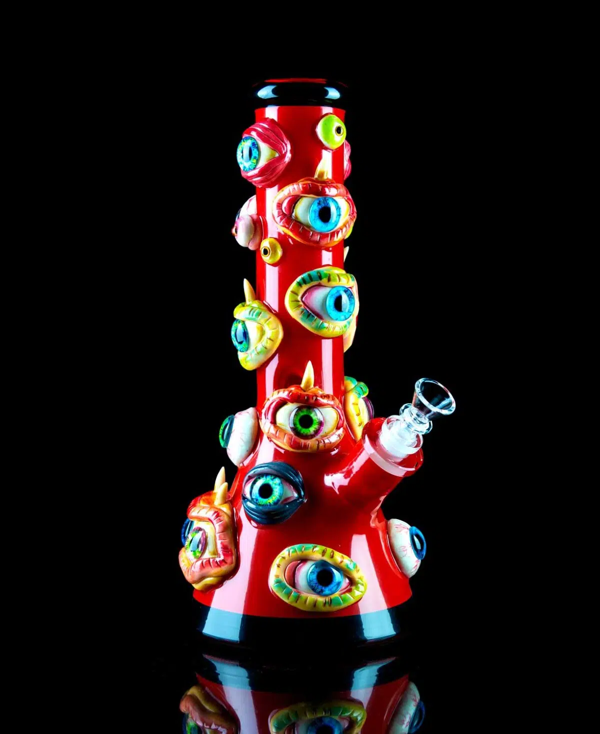 eyeball bong on black table
