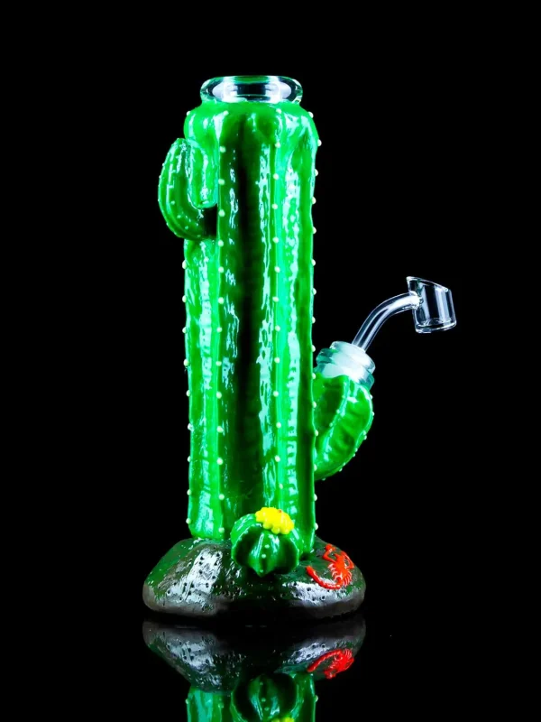 glow in the dark dab rig shaped like cactus