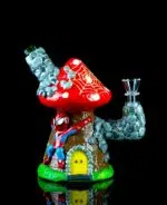 spiderman bongs made from hand painted clay