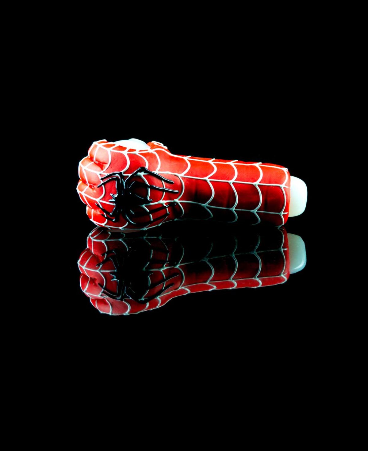 spiderman pipe made from borosilicate glass