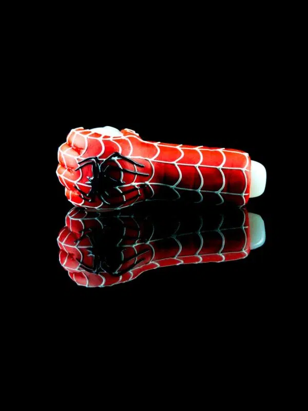 spiderman pipe made from borosilicate glass