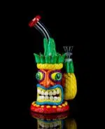 tiki bong with hyperrealistic eyeballs