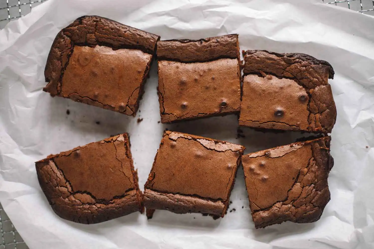 brownies on baking tray