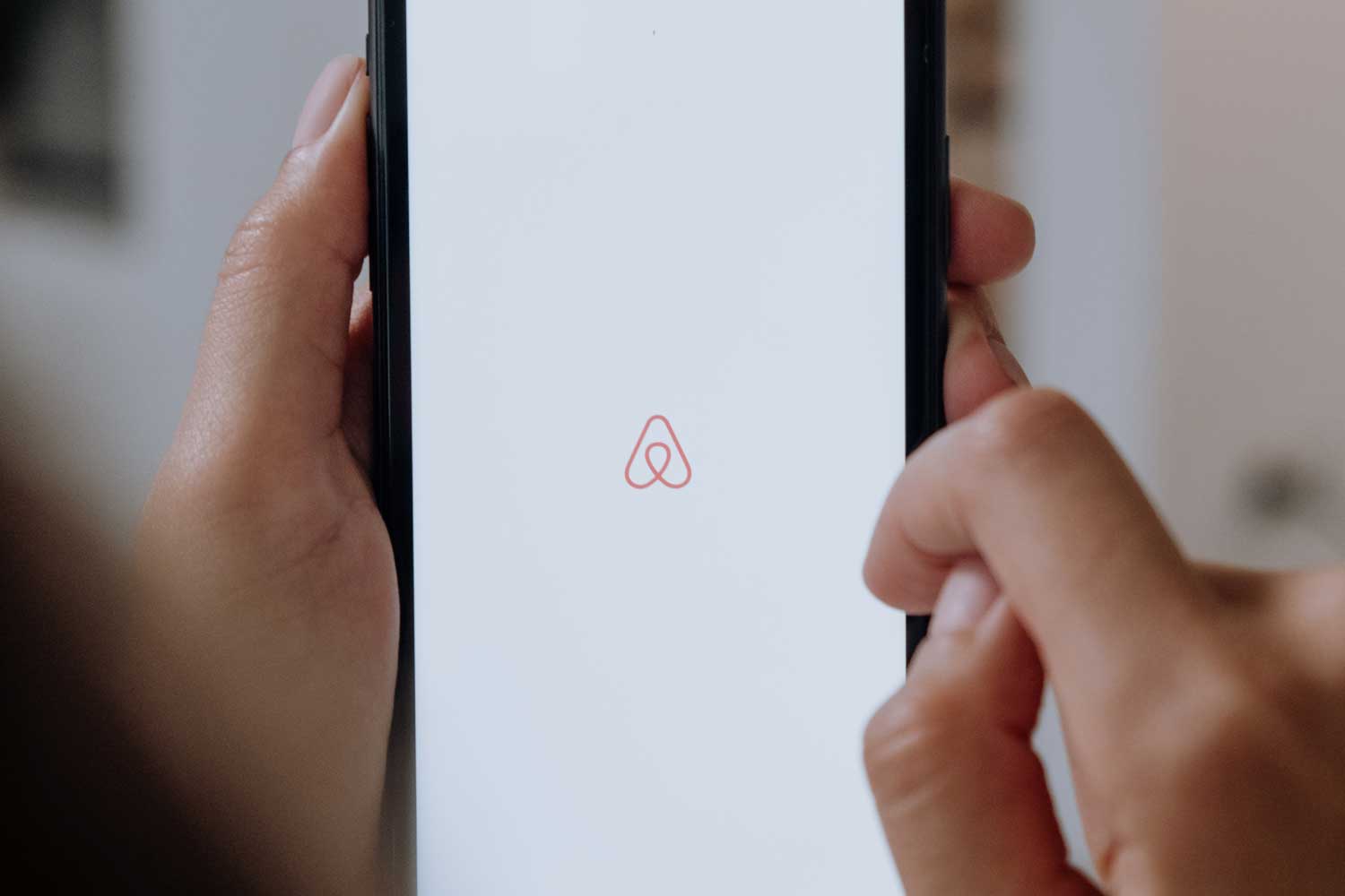 using airbnb app on phone