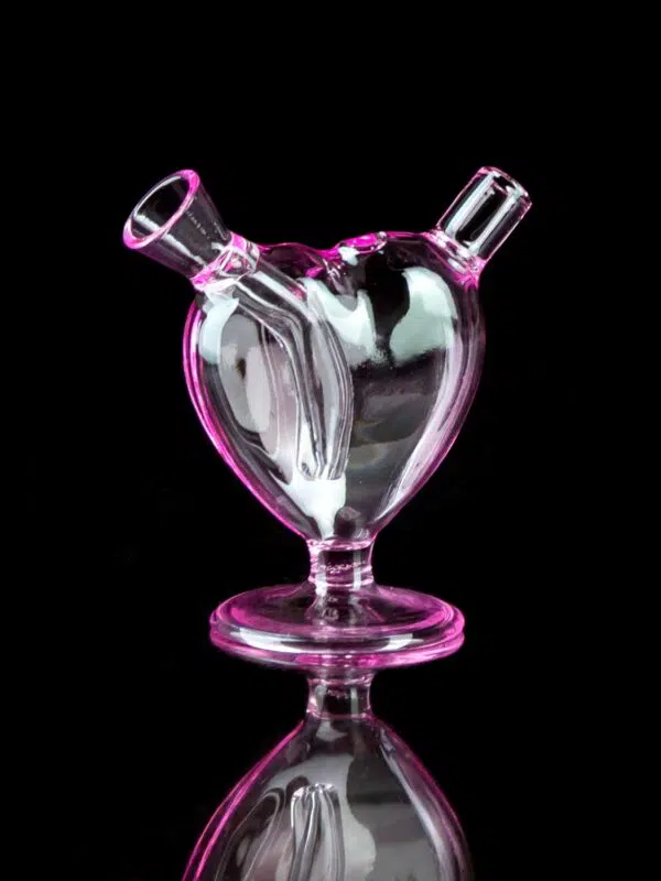 heart bubbler on black table