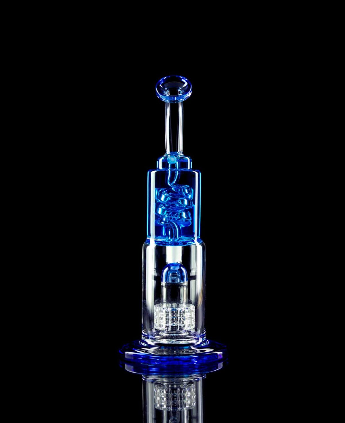 matrix bong with blue glycerin coil
