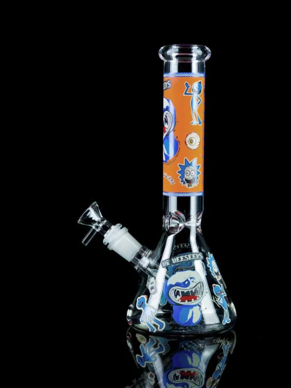 mr meeseeks rick and morty bong with beaker base