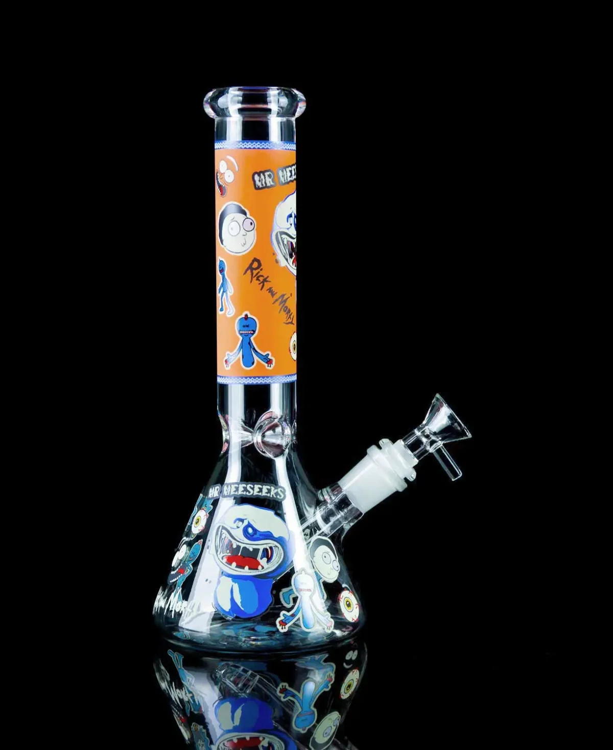 mr meeseeks rnm bong made from glass
