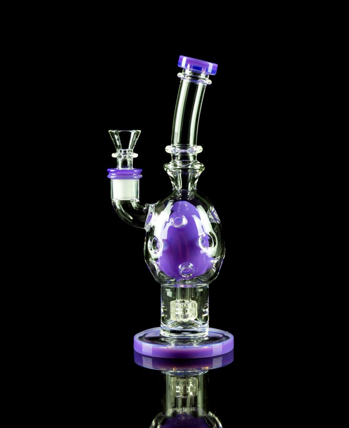 purple swiss perc bong with thick base