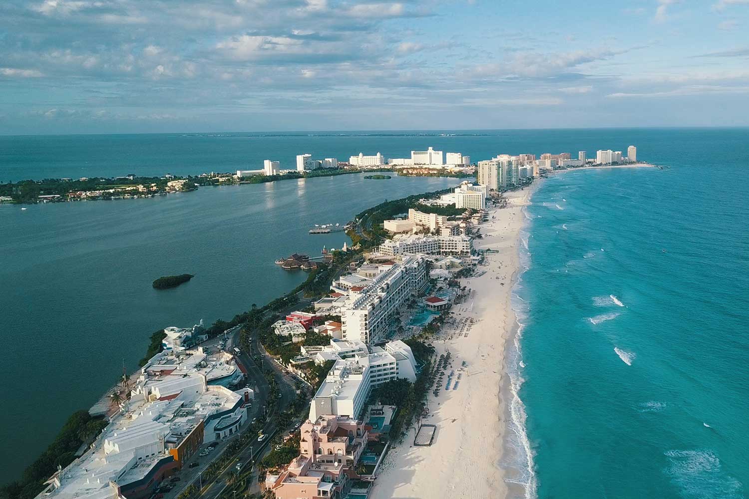 photo of cancun taken with drone