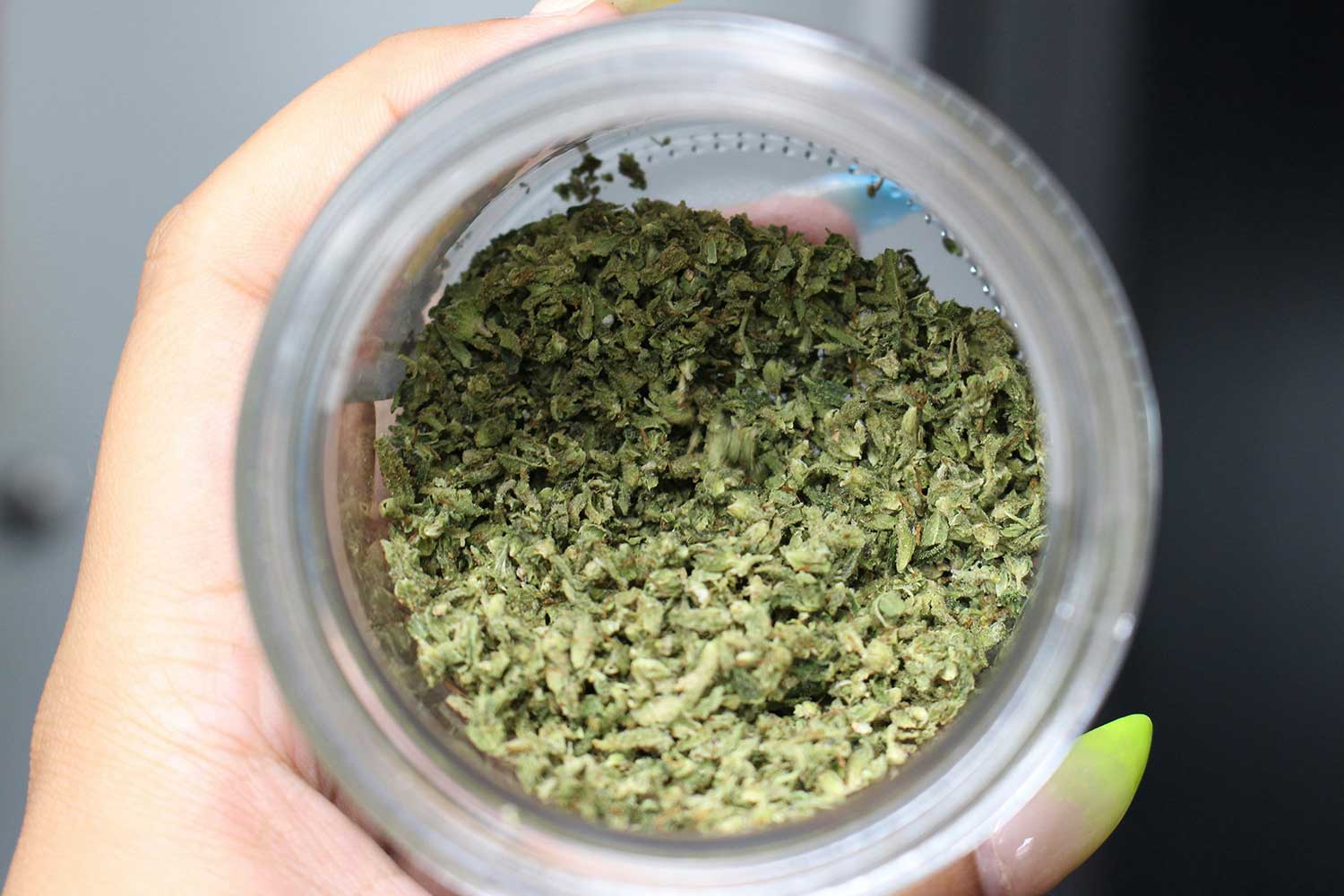weed shake in jar