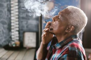 man smoking weed before colonoscopy