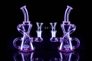 cfl glass bong purple recycler