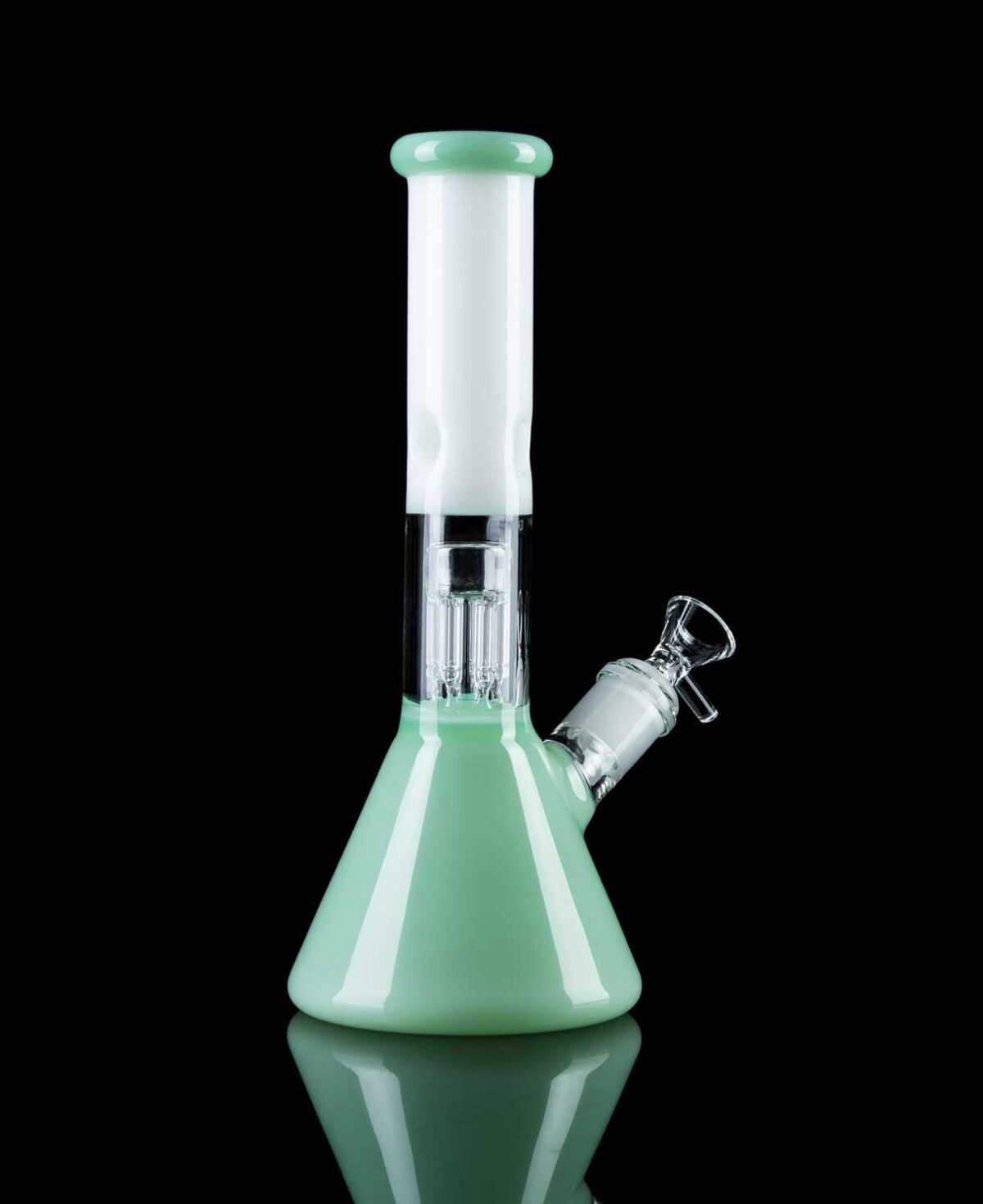green bong with beaker base