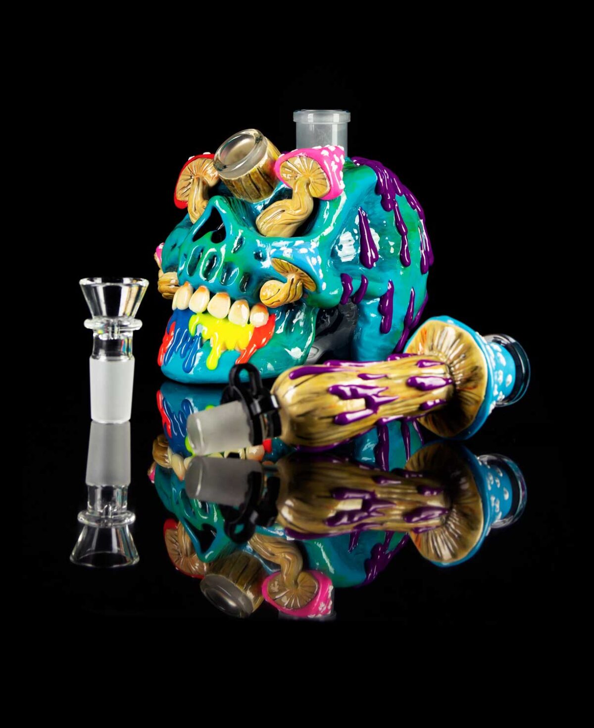 skull bong with removeable mouthpiece
