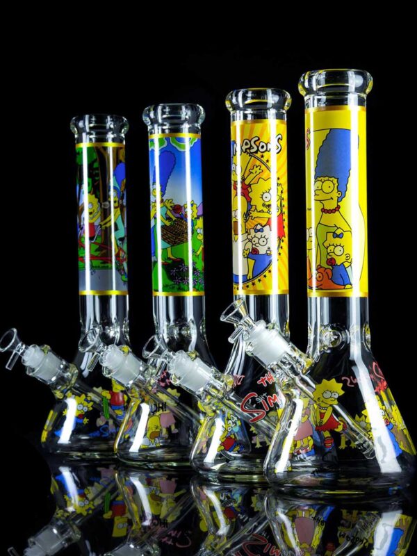 simpsons bongs lined up