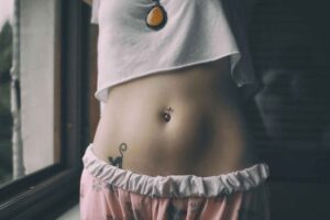 woman bloated stomach