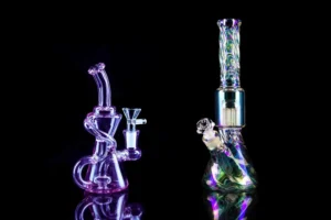 big and small bong side by side